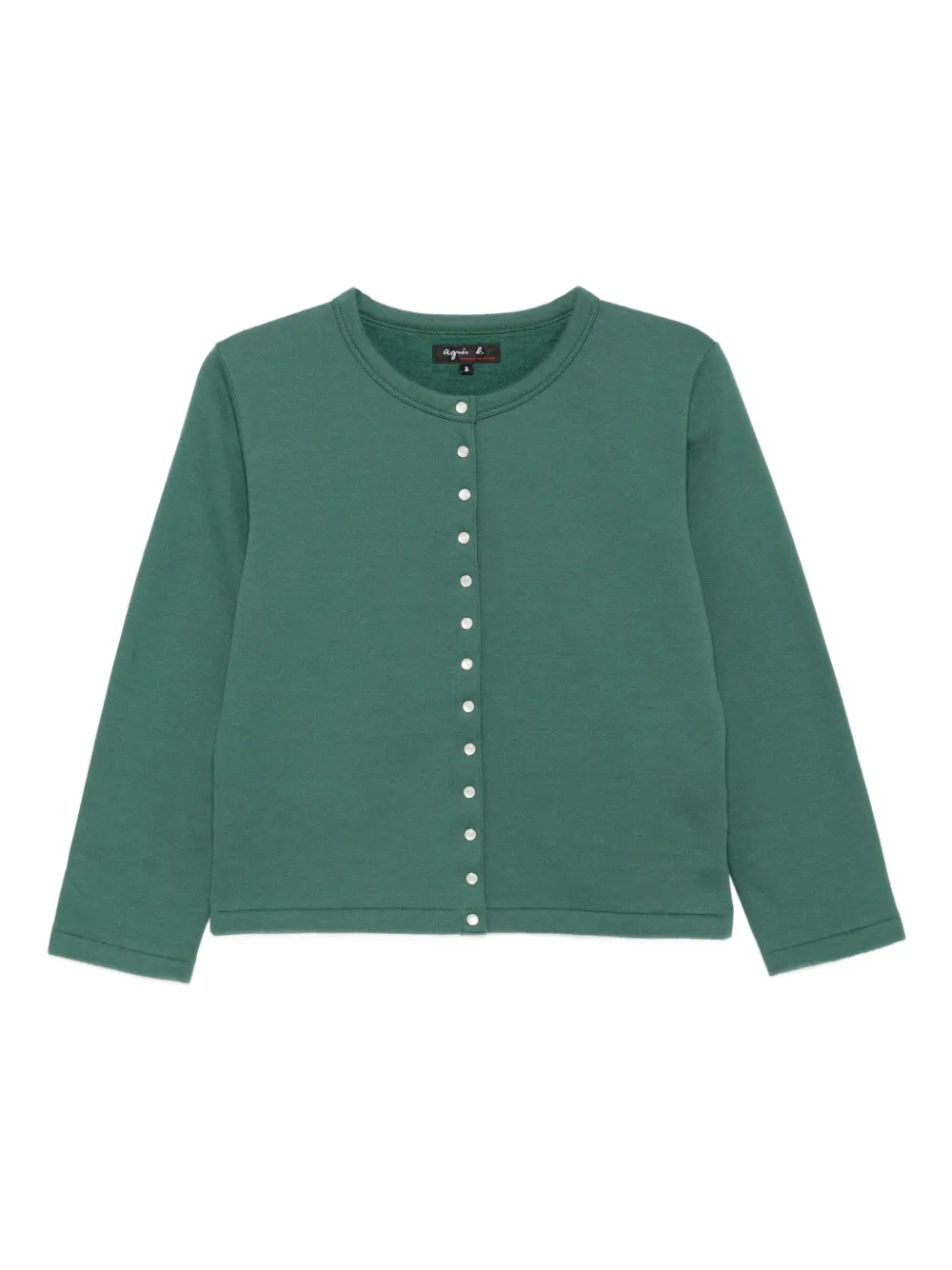 agnès b.  snap cotton cardigan | Green | Image 1