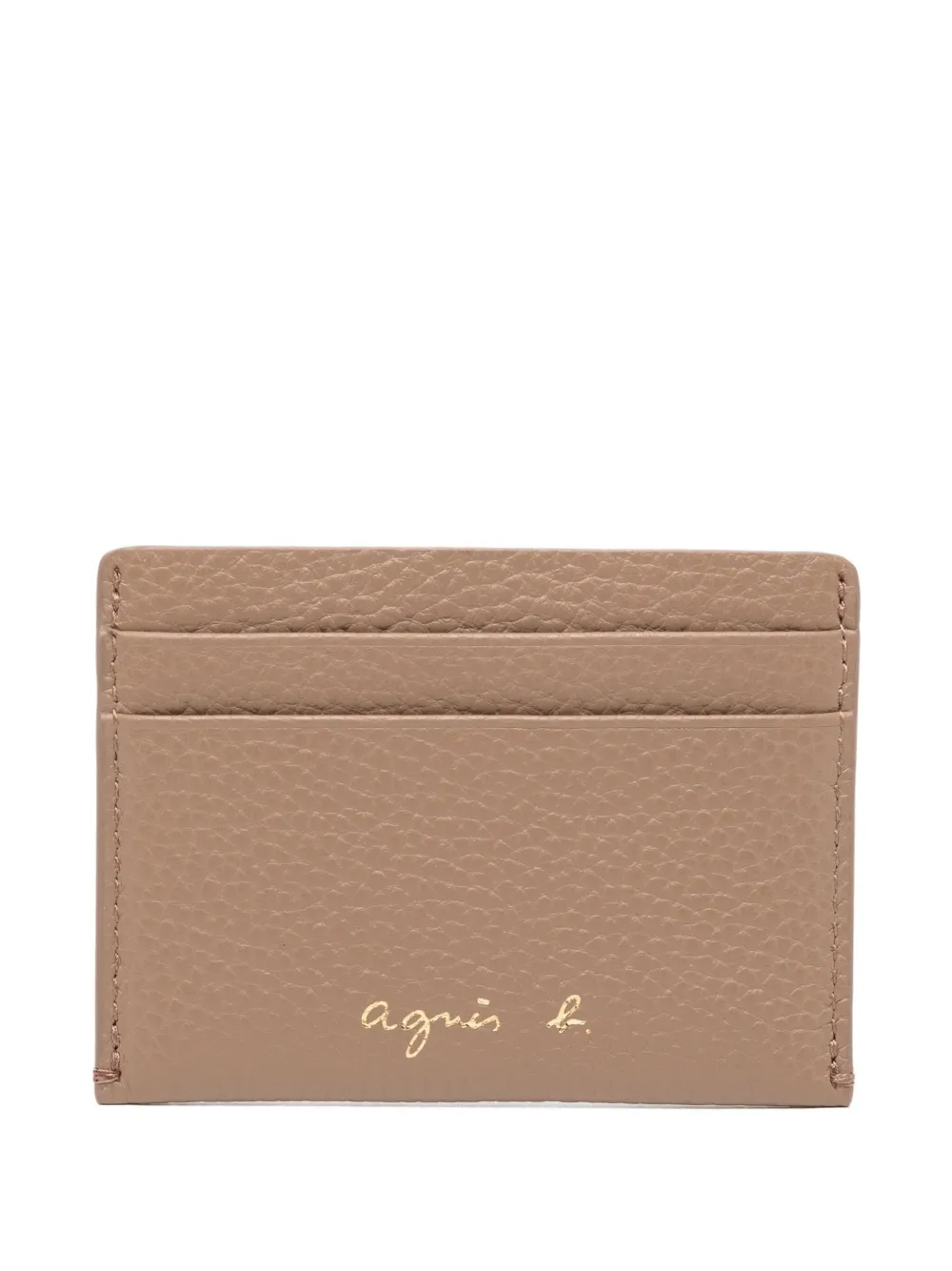 Agnès B. Leather Cardholder In Brown