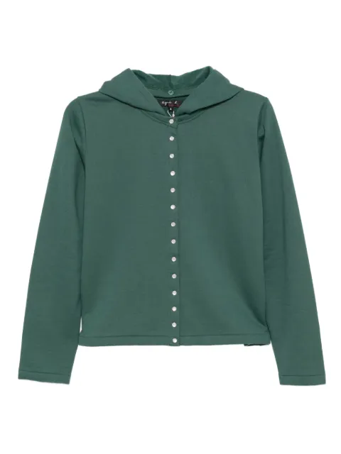 agnès b.  snap cotton hoodie 