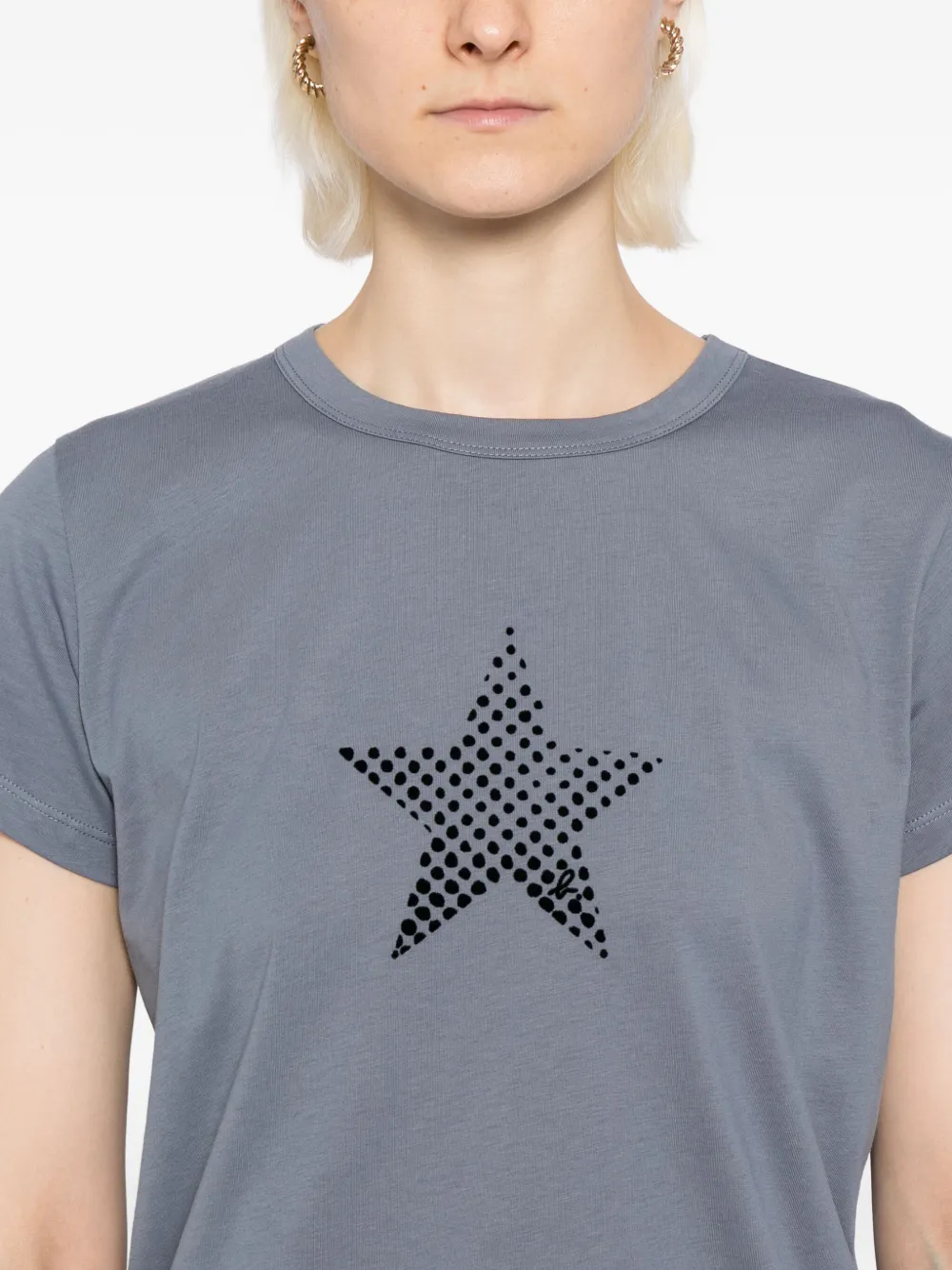Agnès B. Brando Star T-shirt In Gray