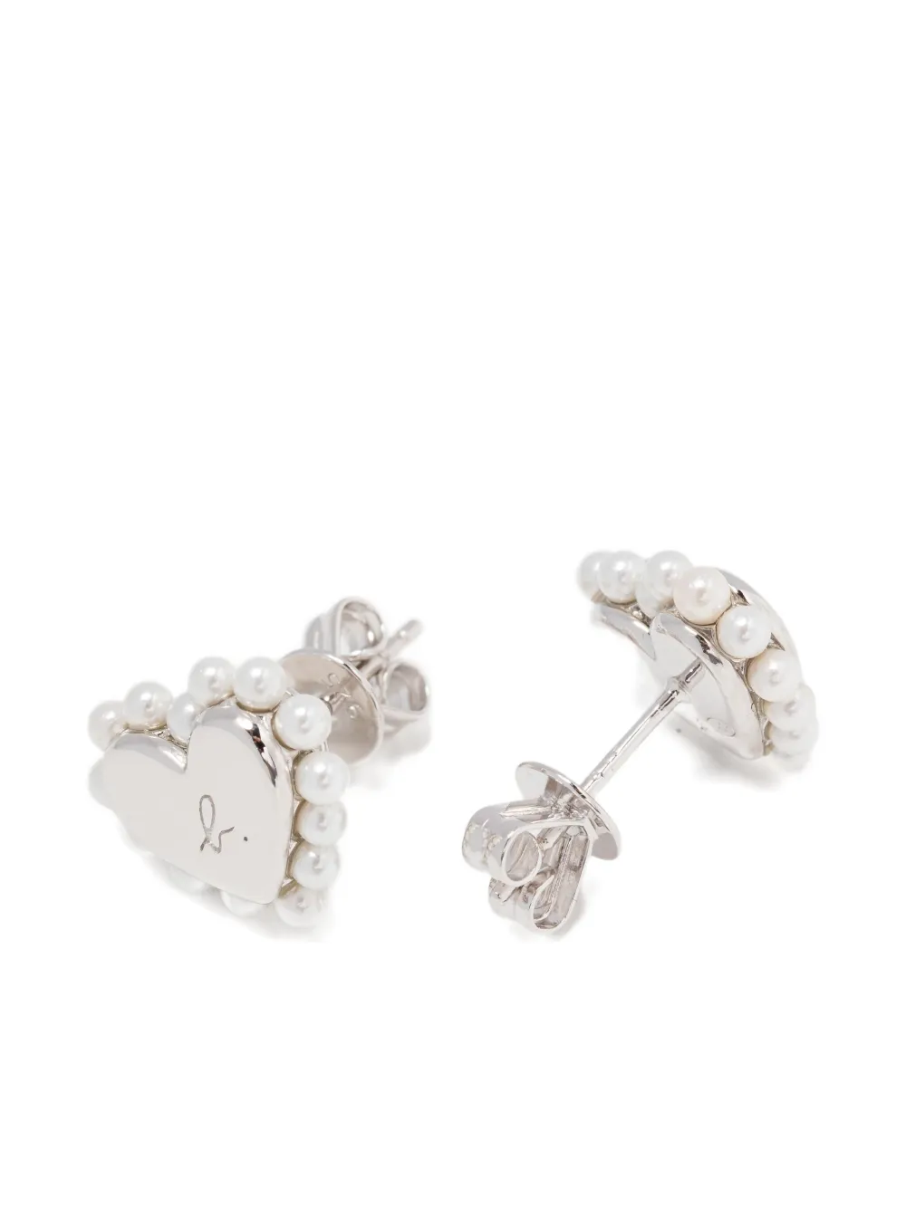 Agnès B. Timeless Love Earrings In White