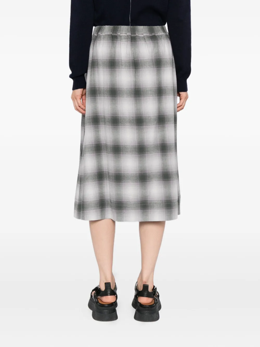 Sport B. By Agnès B. Checkered Plaid Skirt In Multi