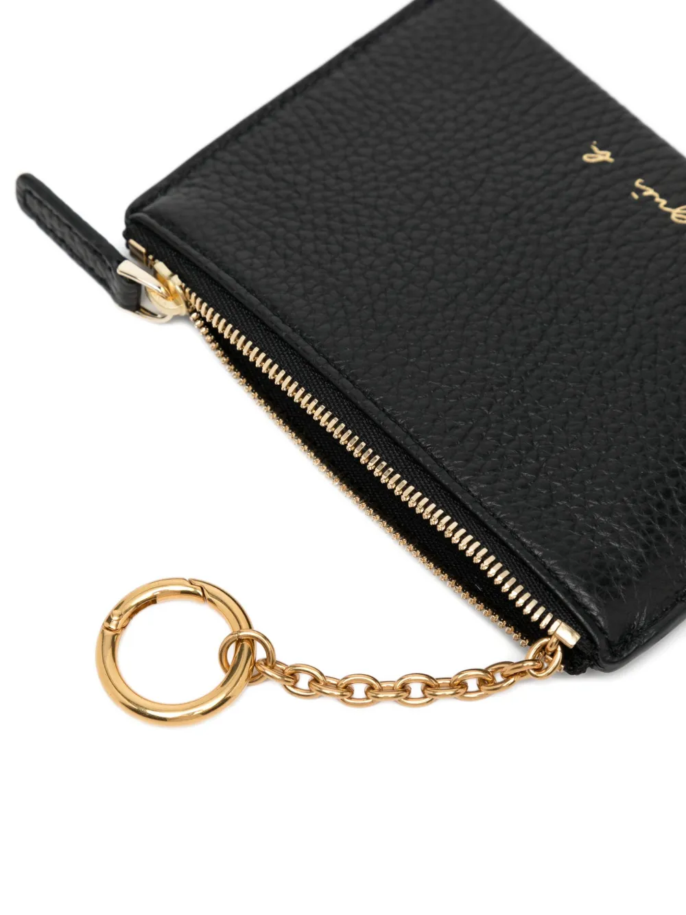 Agnès B. Logo-plaque Leather Wallet In Black