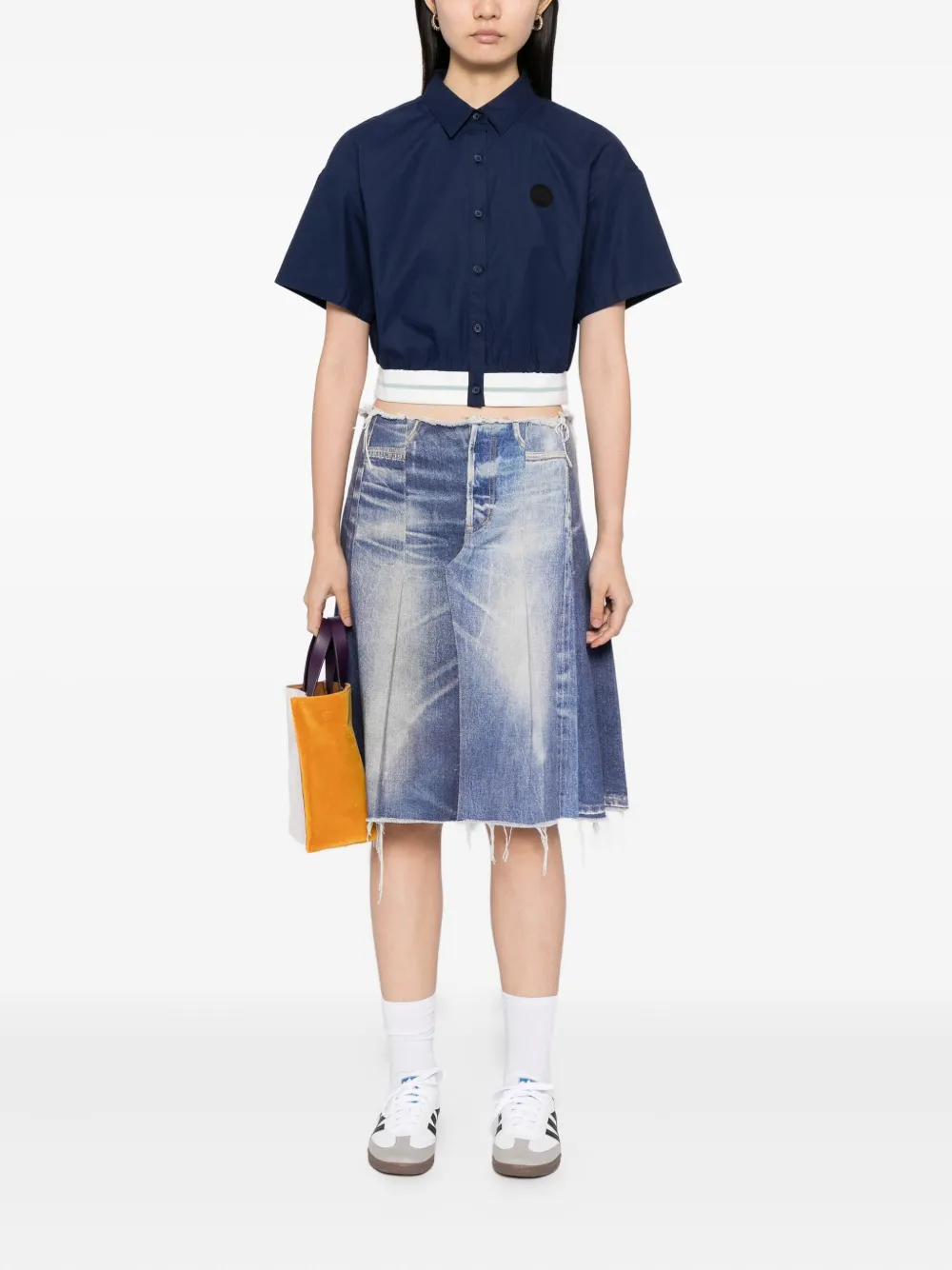 SPORT b. by agnès b. Katoenen blouse met contrasterende afwerking - Blauw