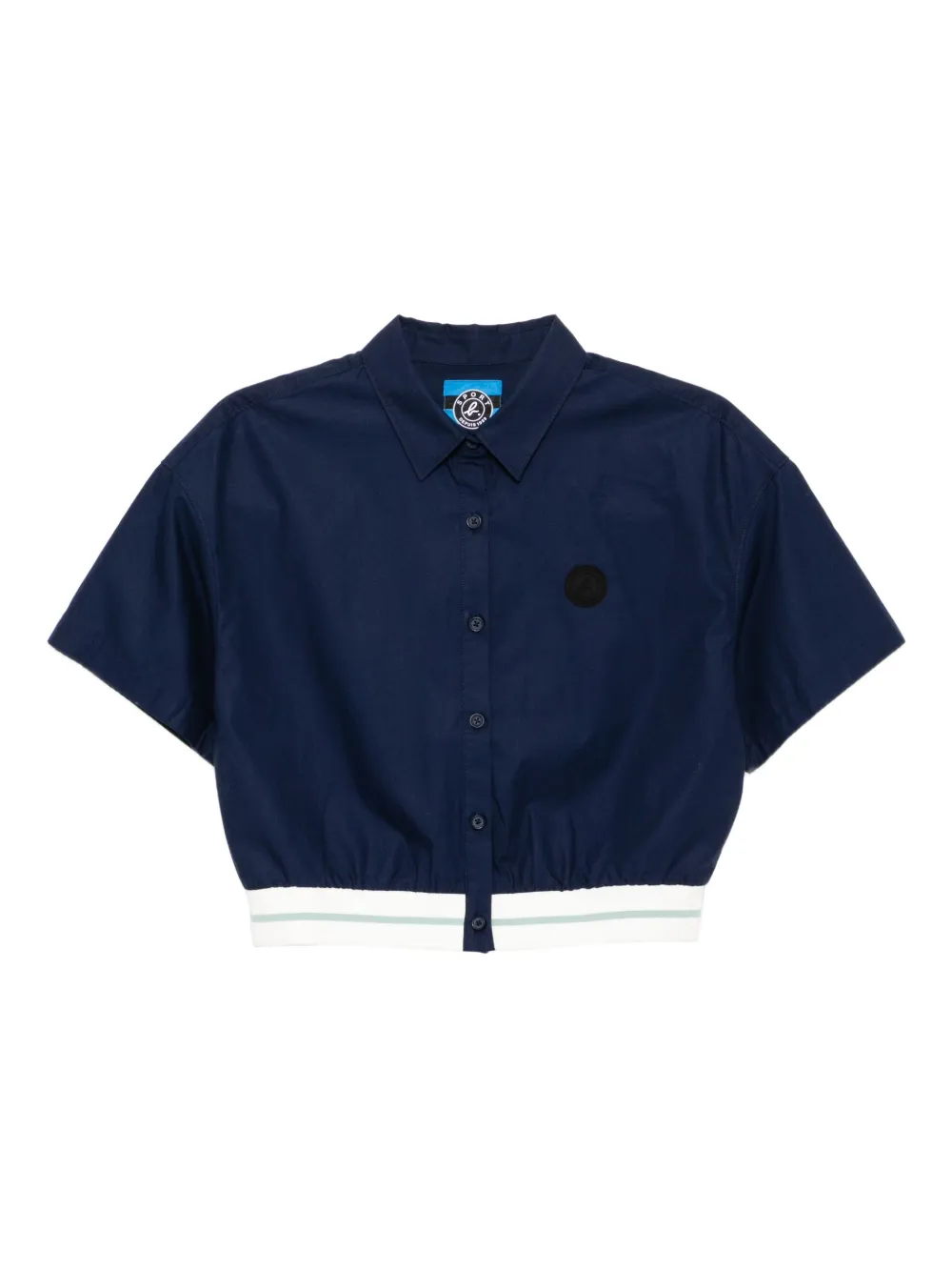 Sport B. By Agnès B. Contrast- Trim Cotton Shirt In Blue