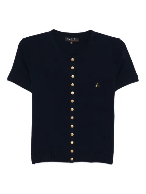 agnès b. cárdigan con logo