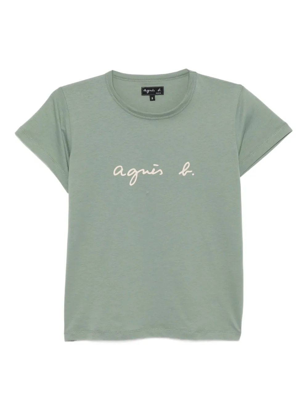 agnès b.  logo-print cotton T-shirt | Green | Image 1