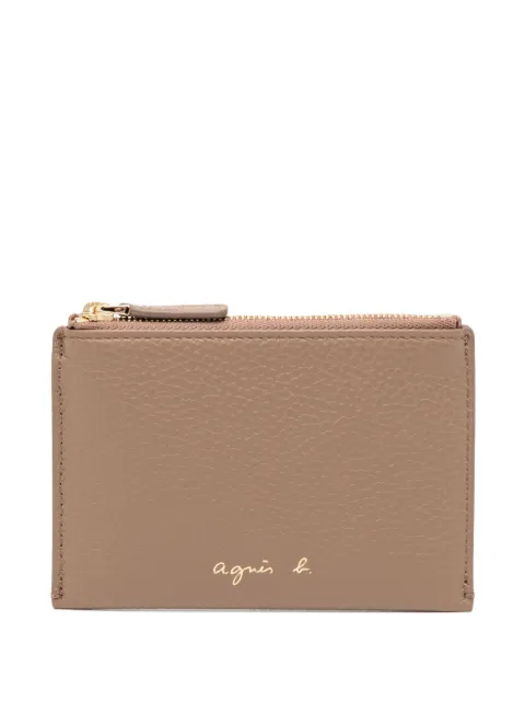 agnès b.  logo-plaque leather wallet