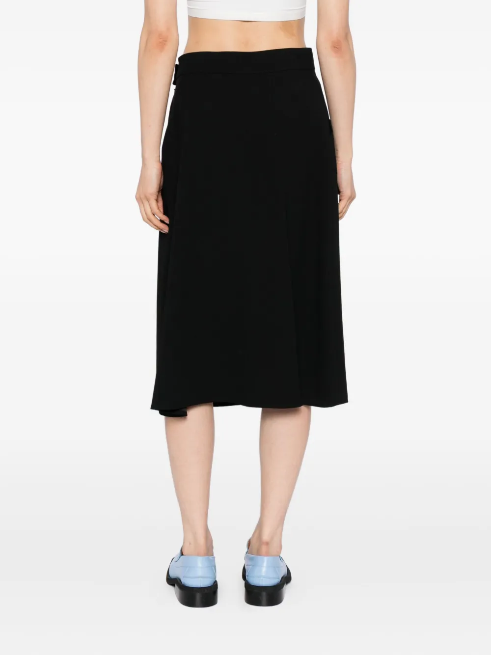 Agnès B. A-line Midi Skirt In Black