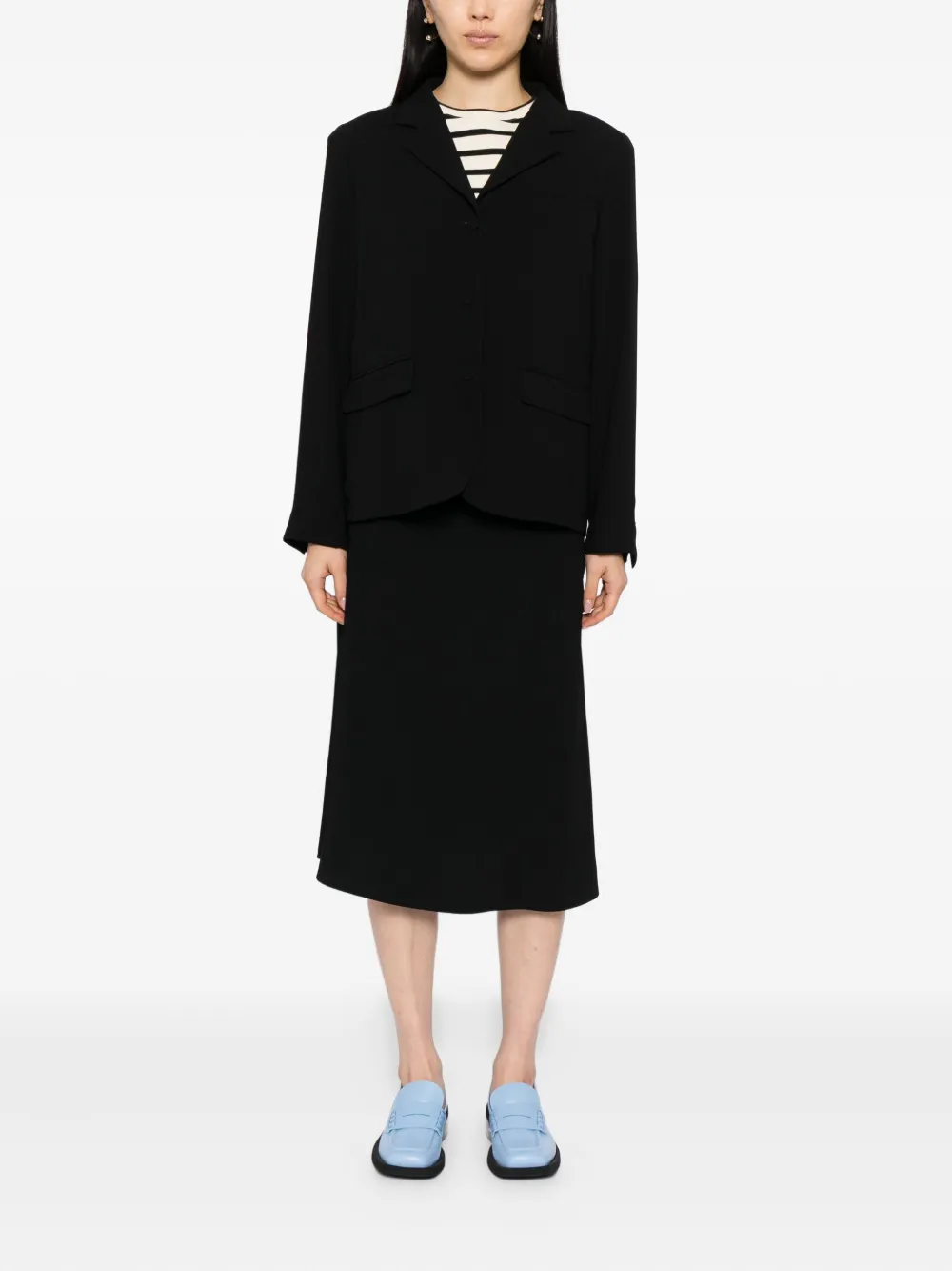 Agnès B. A-line Midi Skirt In Black
