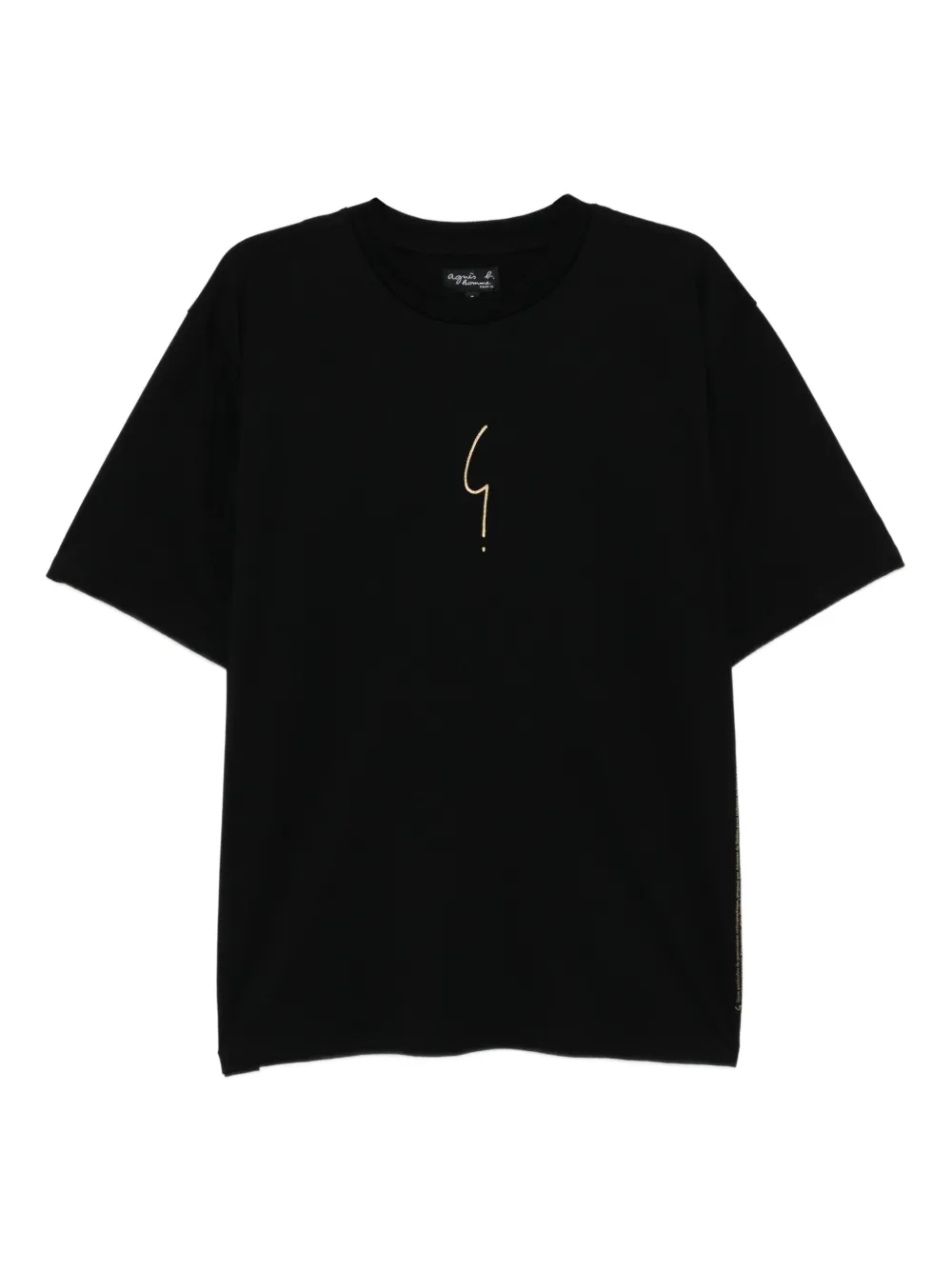 agnès b.  Christof irony-mark T-shirt | Black | Image 1