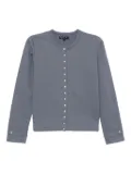 agnès b. snap cotton cardigan - Blue