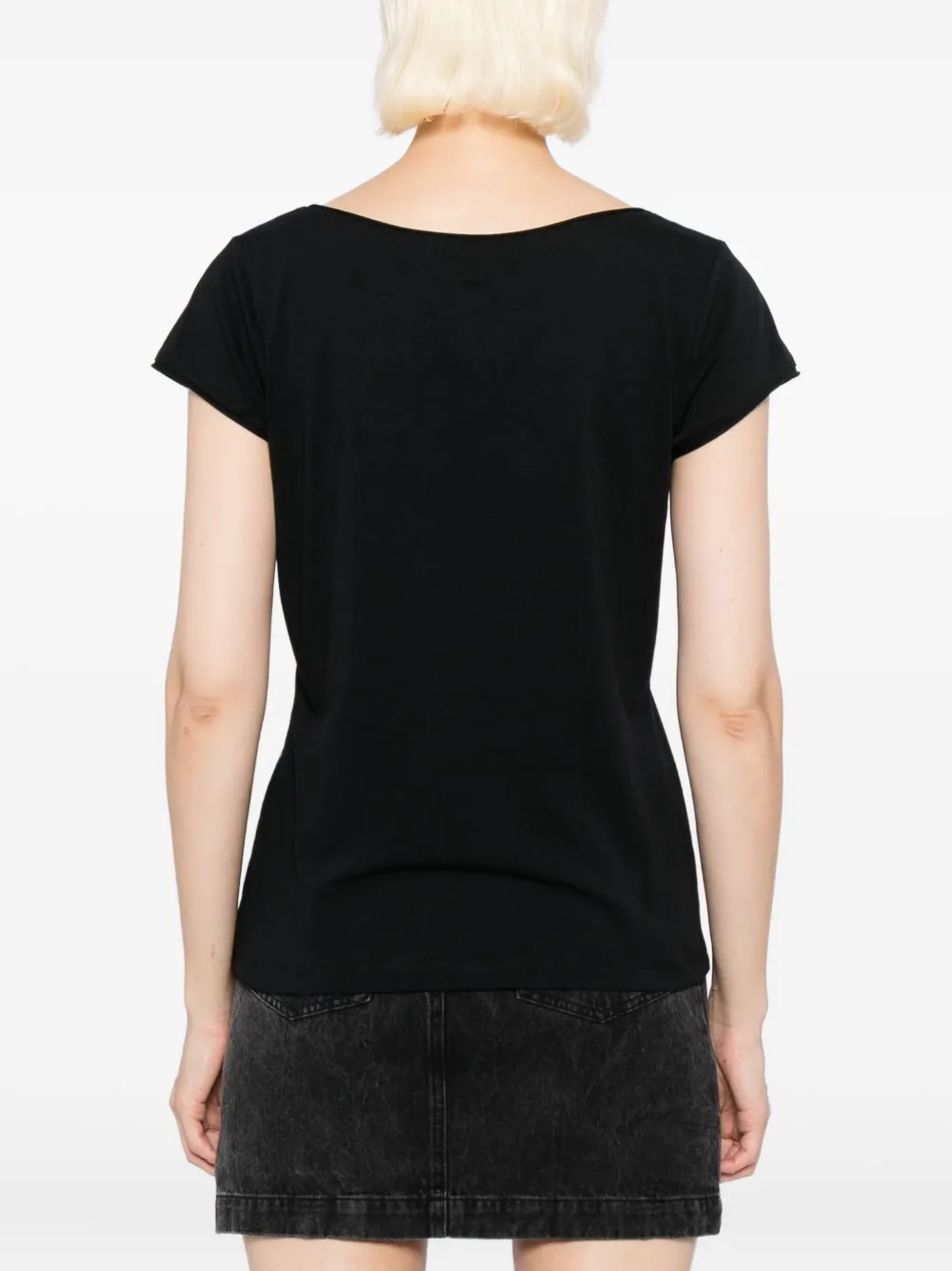 Agnès B. Irony-print T-shirt In Black