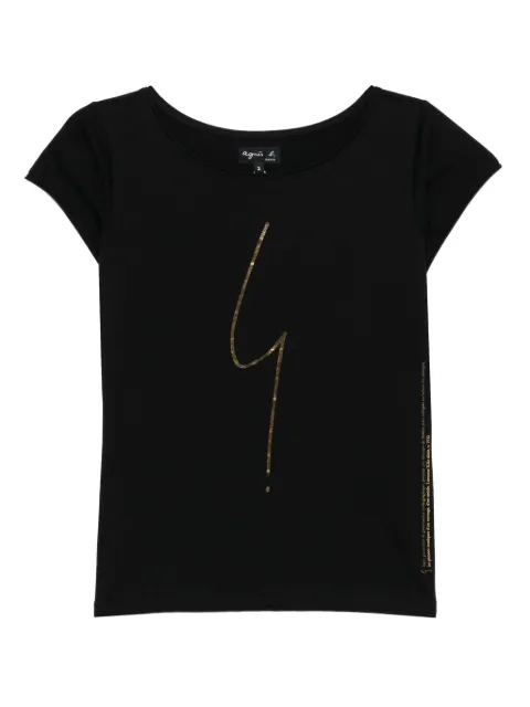 agnès b.  irony-print T-shirt