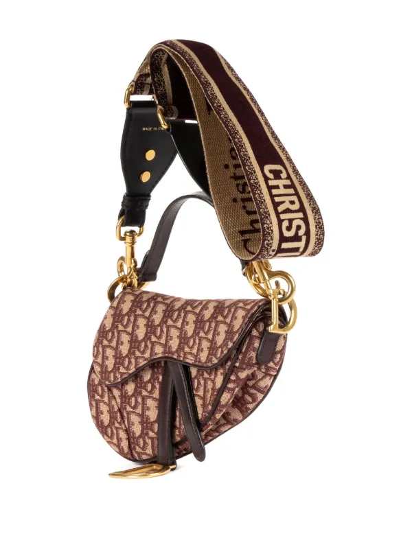 Christian Dior Pre-Owned Sadle Monogram Shoulder Bag | Brown
