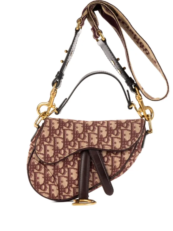 Christian Dior Pre-Owned Sadle モノグラム ショルダーバッグ 