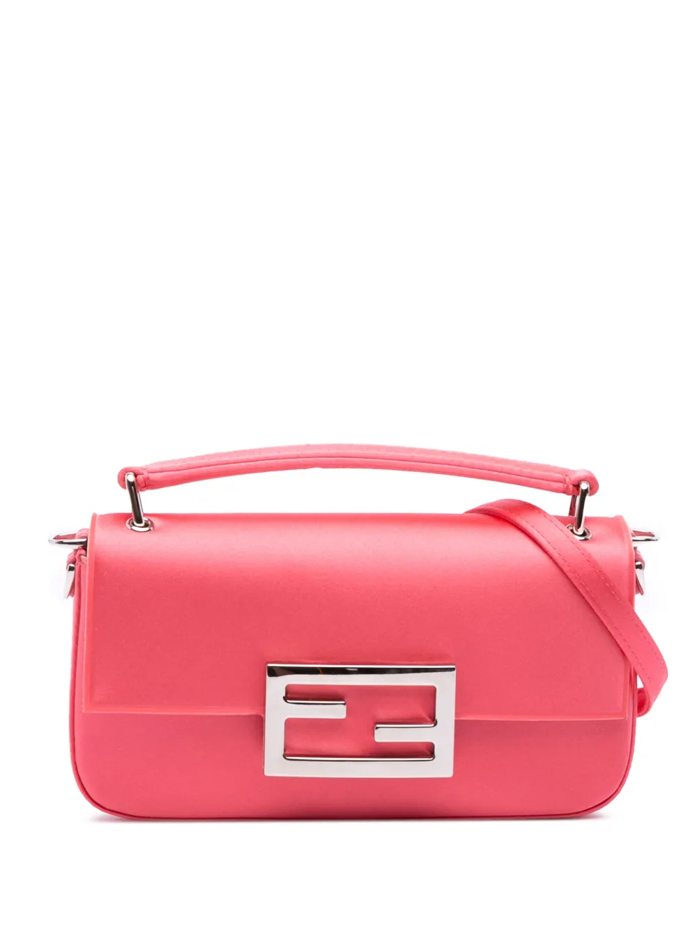 Fendi Pre-Owned 2021-2025 Satin Phone Pouch Baguette satchel - ピンク Fendi Pre-Owned 2021-2025 Satin Phone Pouch Baguette satchel - ピンク