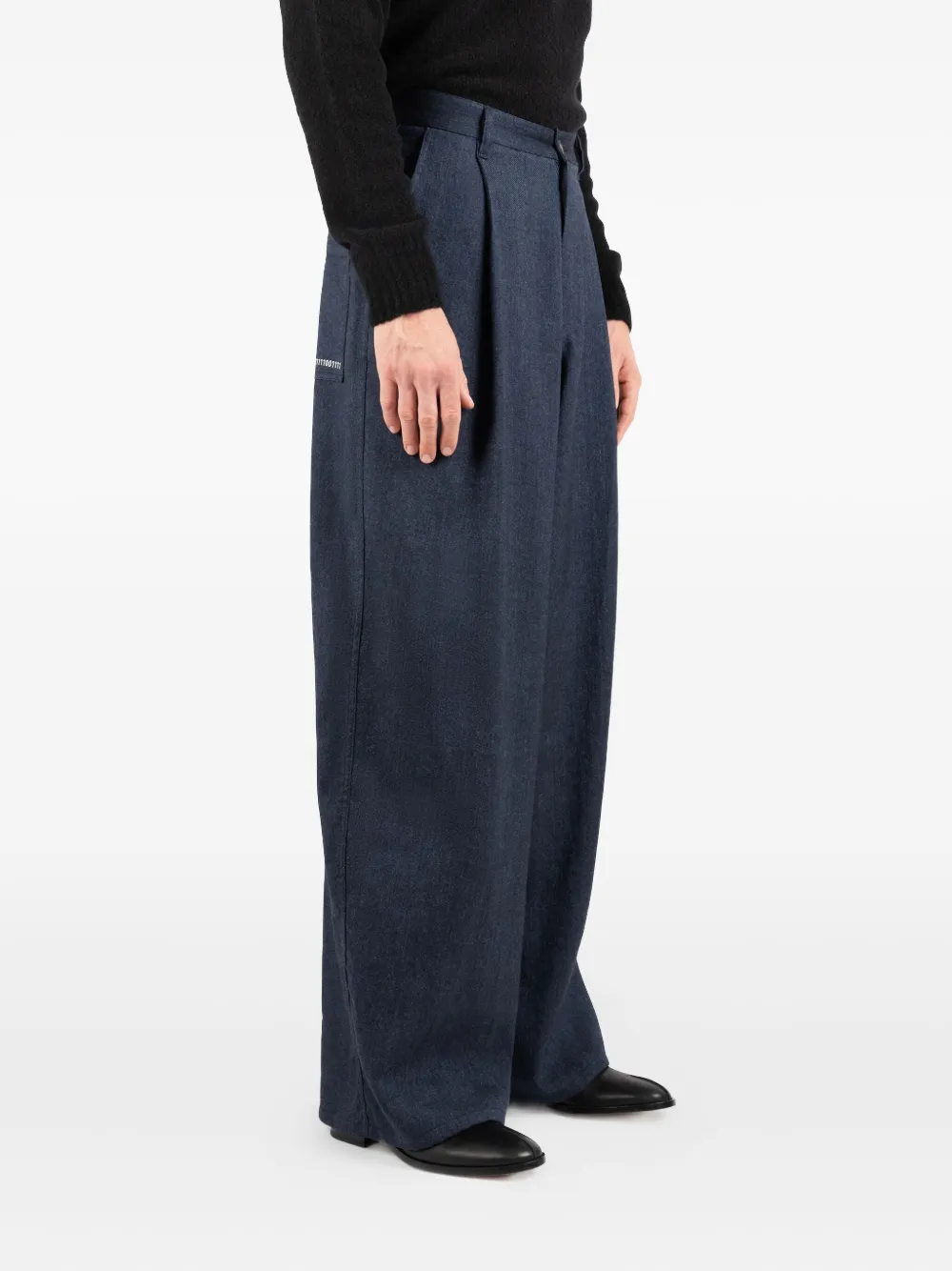 Société Anonyme St Andrew broek met geplooid detail Blauw