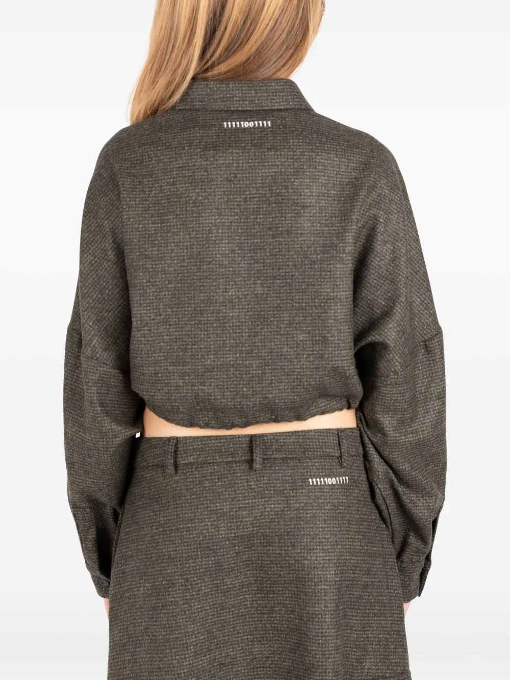 Société Anonyme Drop-shoulder Wool Jacket In Green