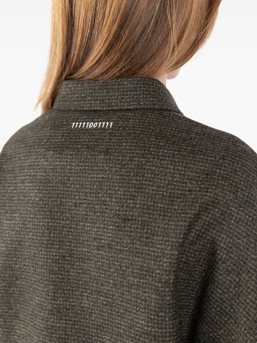 Société Anonyme Drop-shoulder Wool Jacket In Green