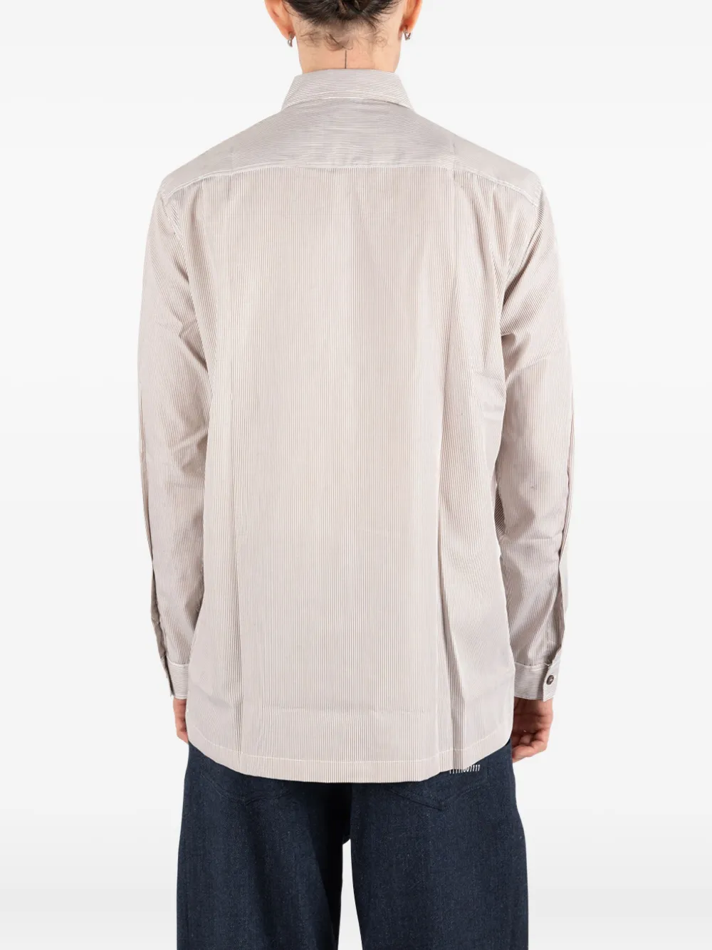 Société Anonyme Deadline Pinstriped Shirt In Neutral