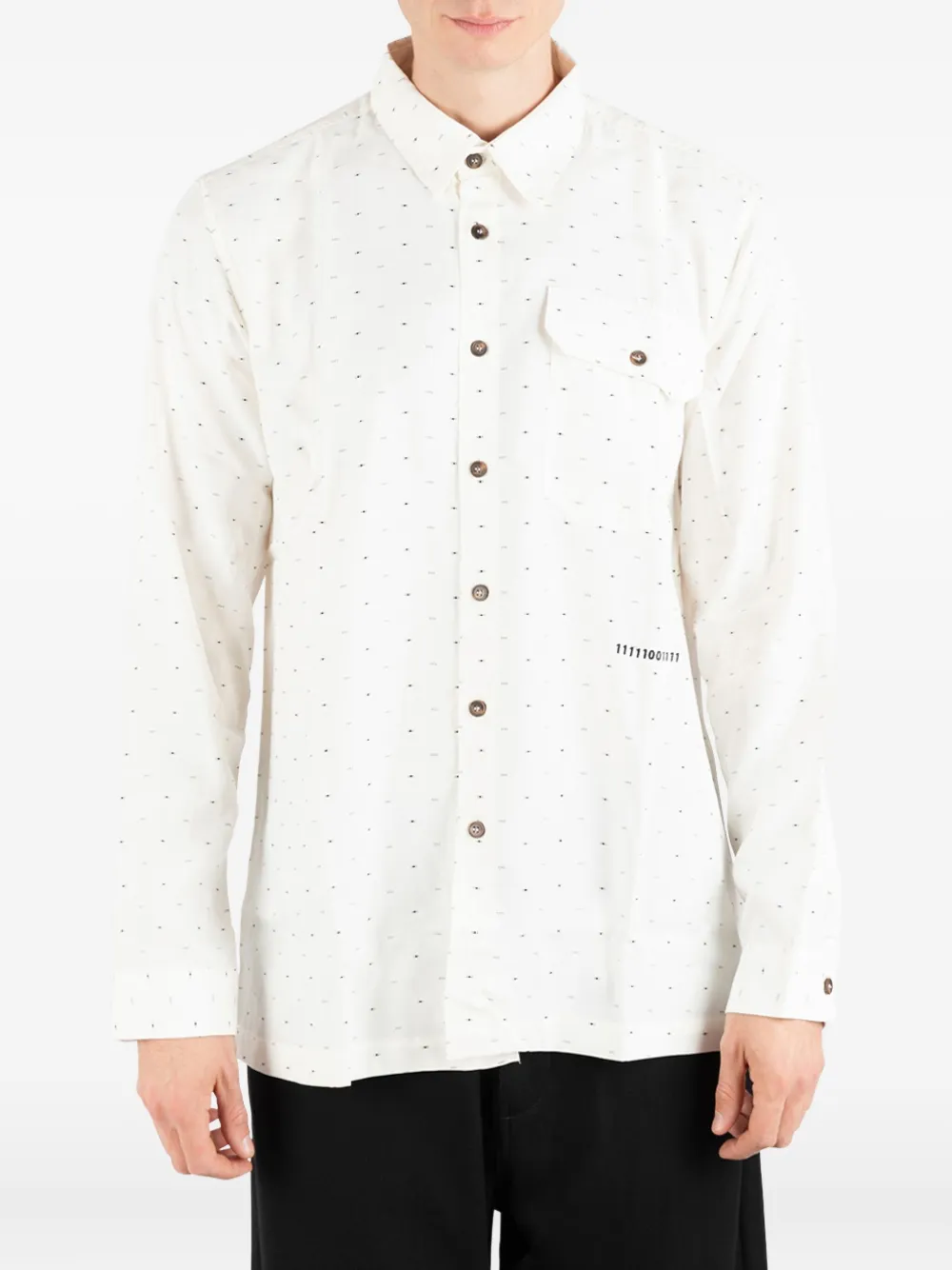 Société Anonyme Deadline Micro-pattern Shirt In White