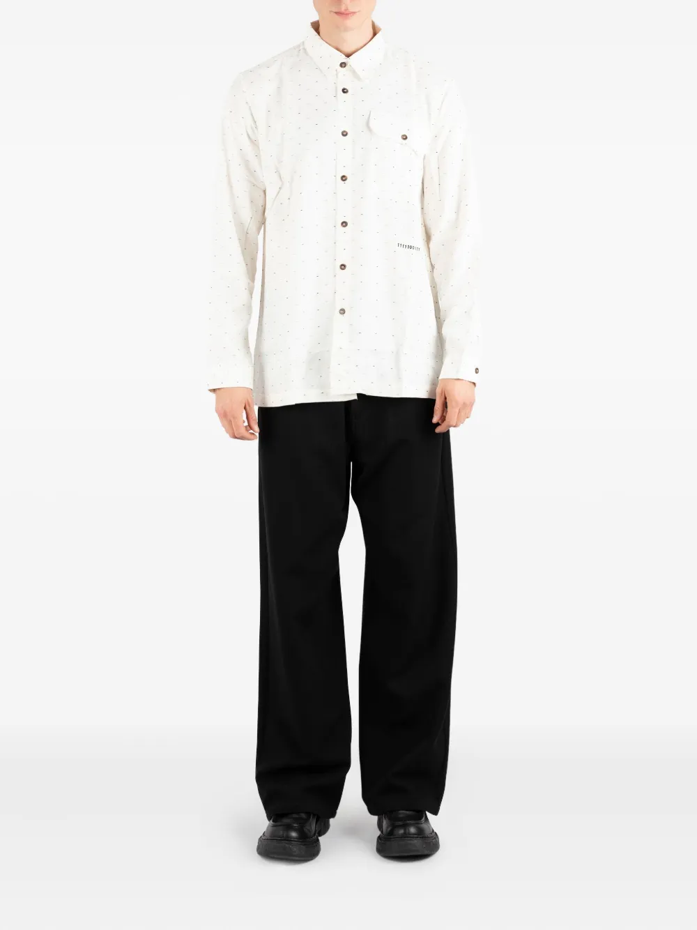 Société Anonyme Deadline Micro-pattern Shirt In White
