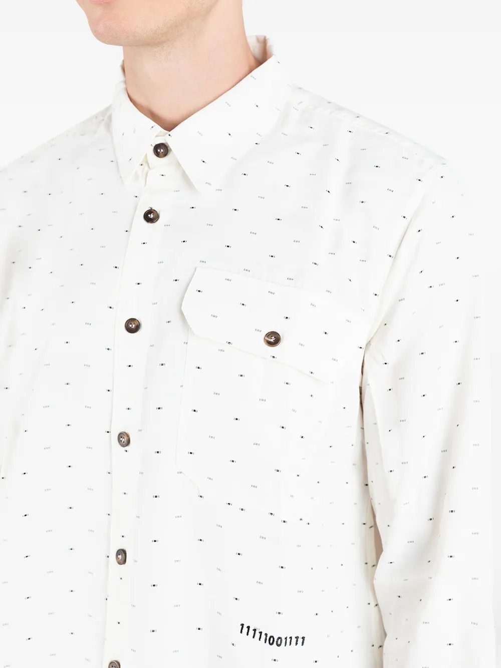 Société Anonyme Deadline Micro-pattern Shirt In White