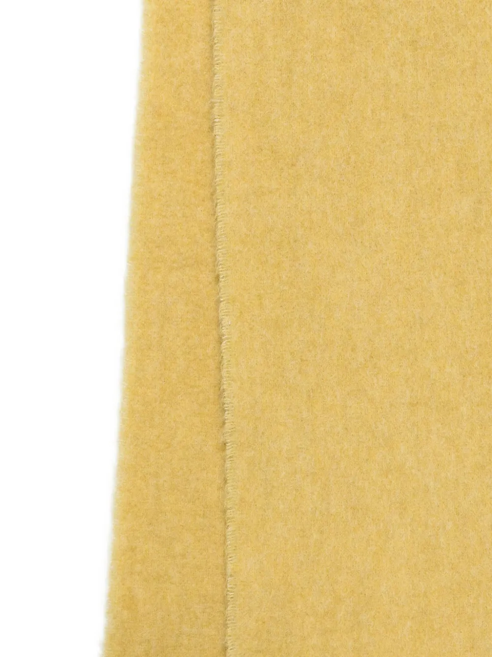 Ami Alexandre Mattiussi Heart-embellishment Fringed-hem Scarf In Yellow