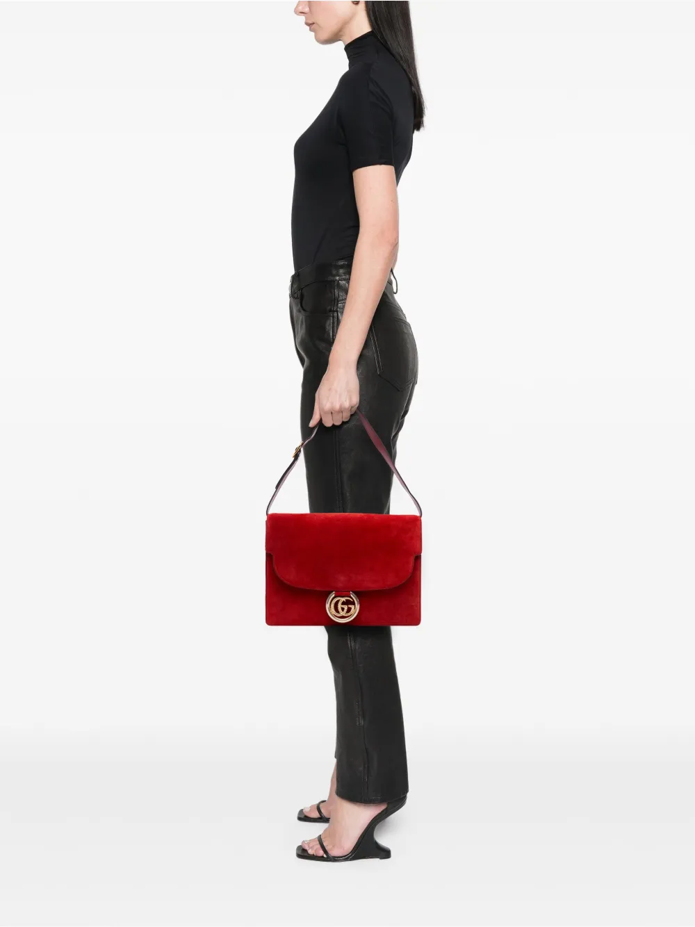 Gucci Pre-Owned 2016-2025 Medium Suede GG Ring Torchon shoulder bag | Pre-Owned | Image 2