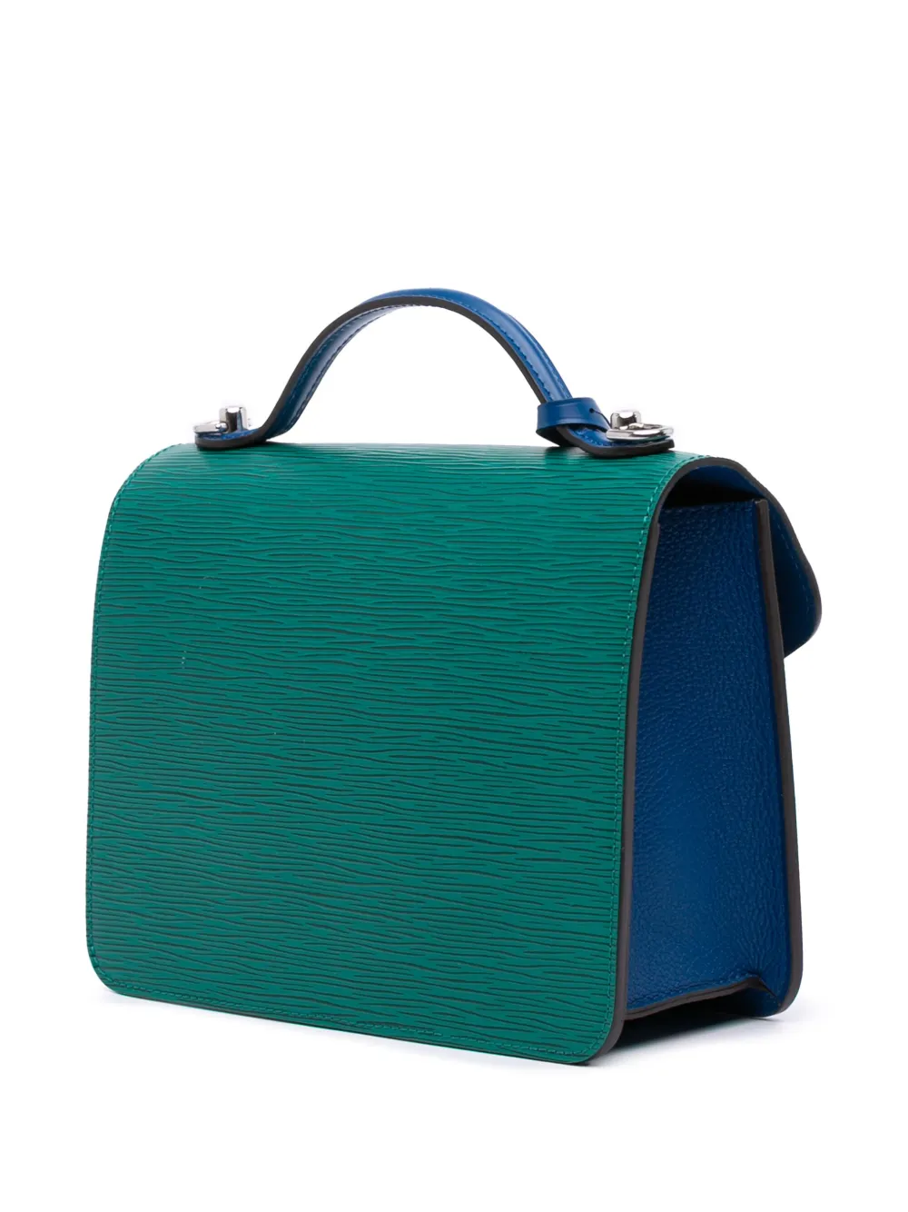 Pre-owned Louis Vuitton 2019 Tricolor Epi Neo Monceau Satchel In Blue