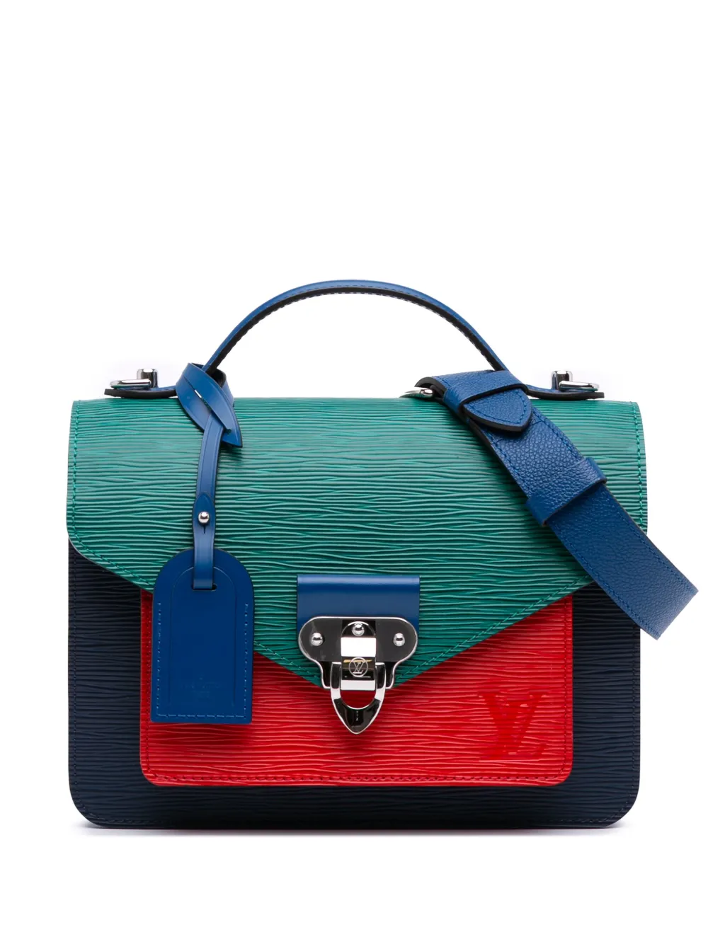 Louis Vuitton Pre-Owned 2019 Tricolor Epi Neo Monceau satchel - ブルー Louis Vuitton Pre-Owned 2019 Tricolor Epi Neo Monceau satchel - ブルー