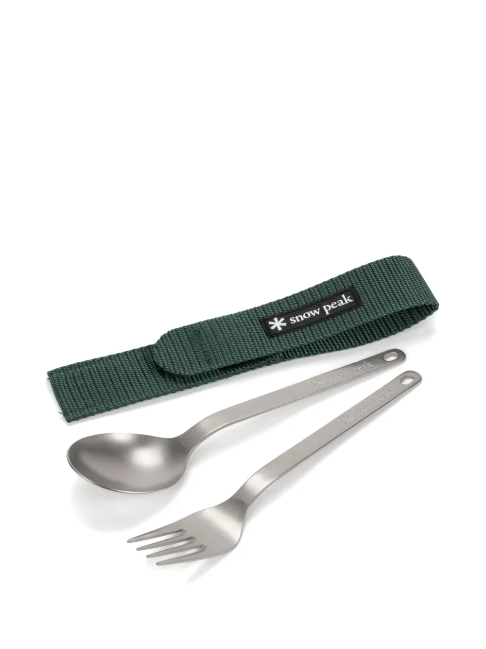  Snow Peak Logo-engraved Fork And Spoon Set - Silver 