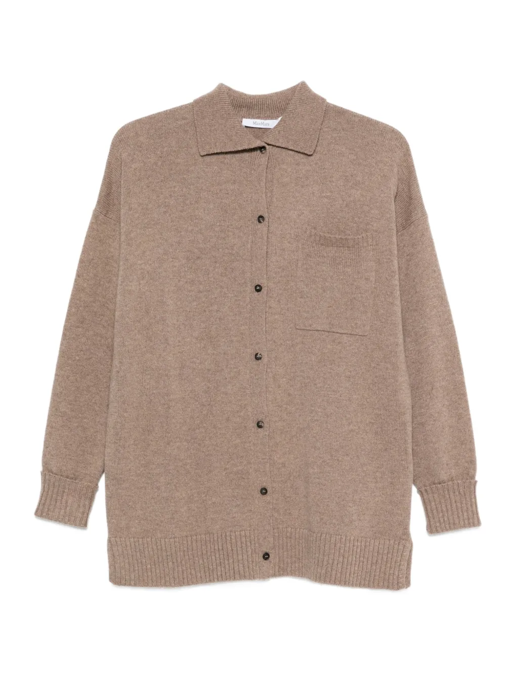 Max Mara buttoned chest-pocket cardigan | Brown | Image 1