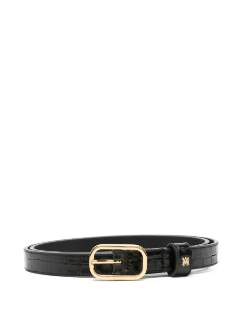 AMIRI crocodile-embossed buckle belt