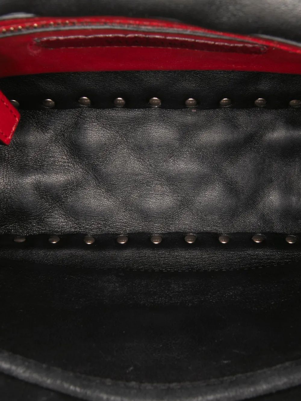 Pre-owned Valentino Garavani 2000-2017 Medium Suede Rockstud Spike Satchel In Black