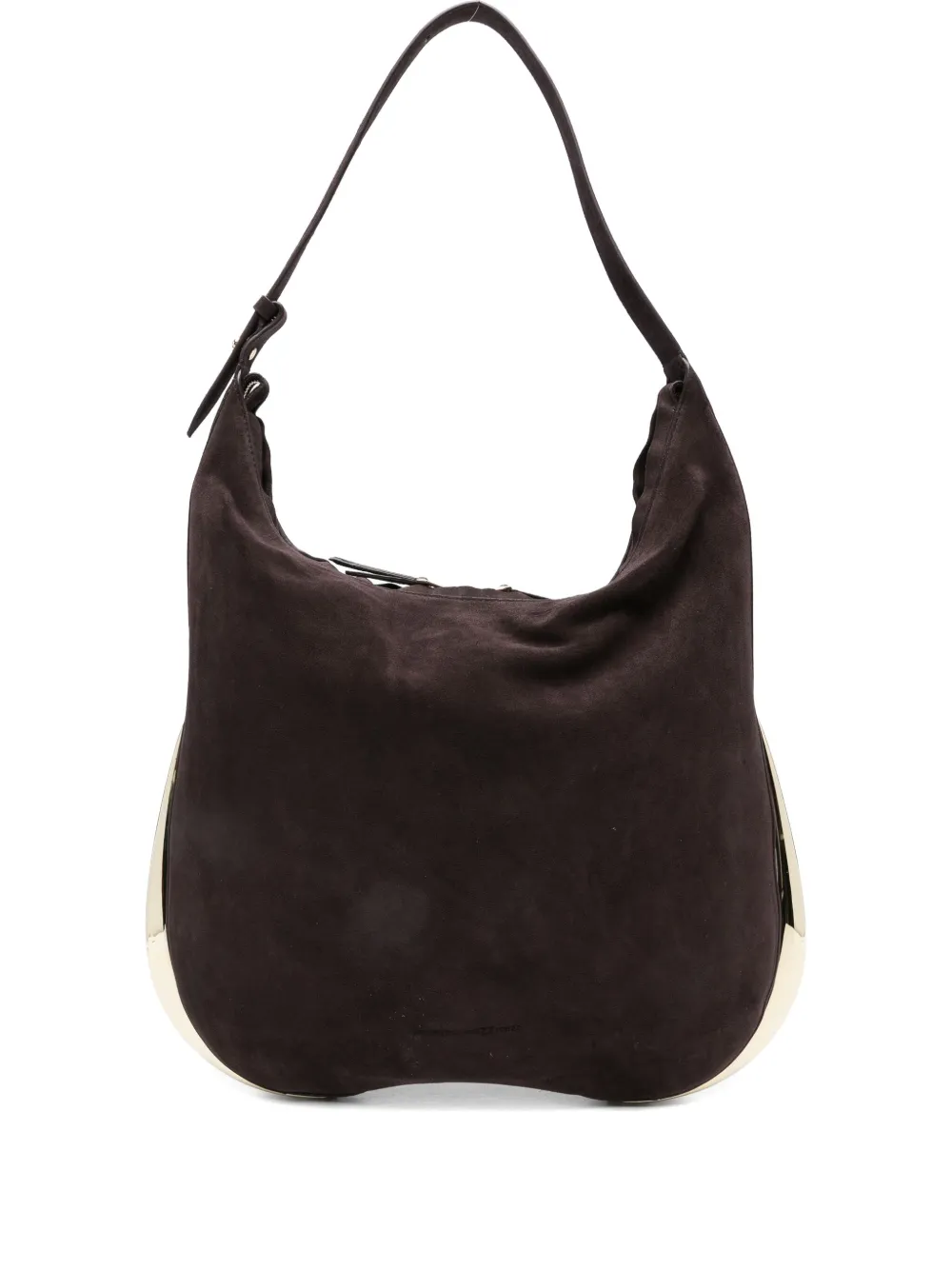 Benedetta Bruzziches Suede Shoulder Bag In Brown