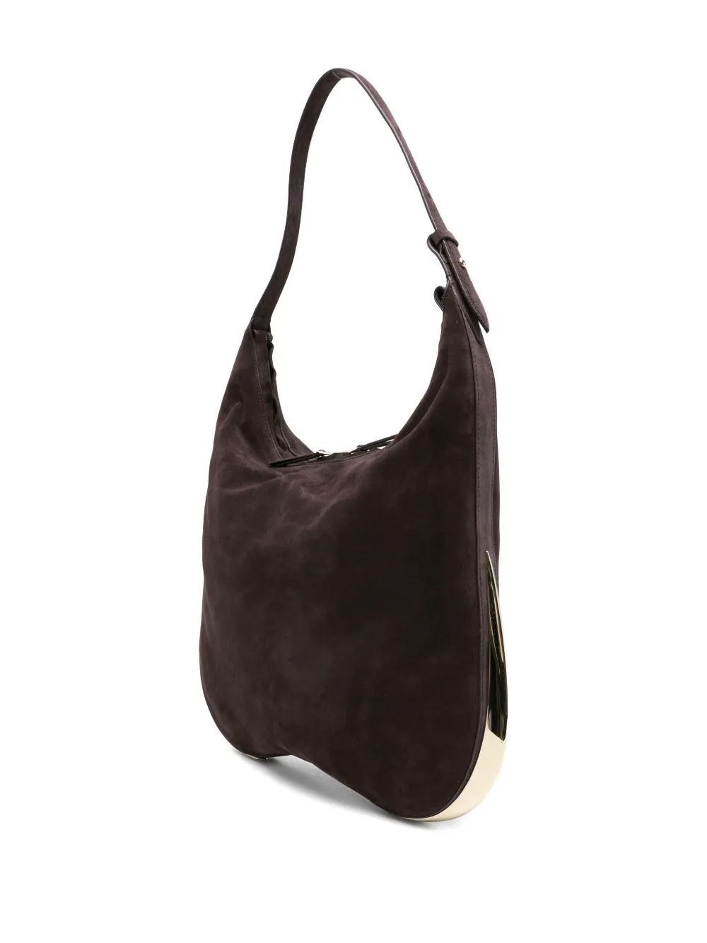 Benedetta Bruzziches Suede Shoulder Bag In Brown