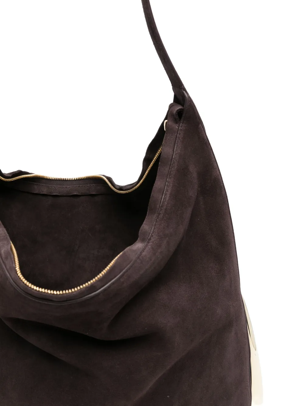 Benedetta Bruzziches Suede Shoulder Bag In Brown