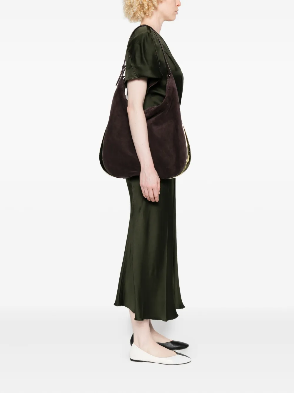 Benedetta Bruzziches Suede Shoulder Bag In Brown