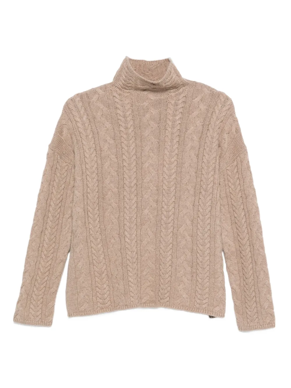 'S Max Mara cable-knit turtleneck sweater | Brown | Image 1