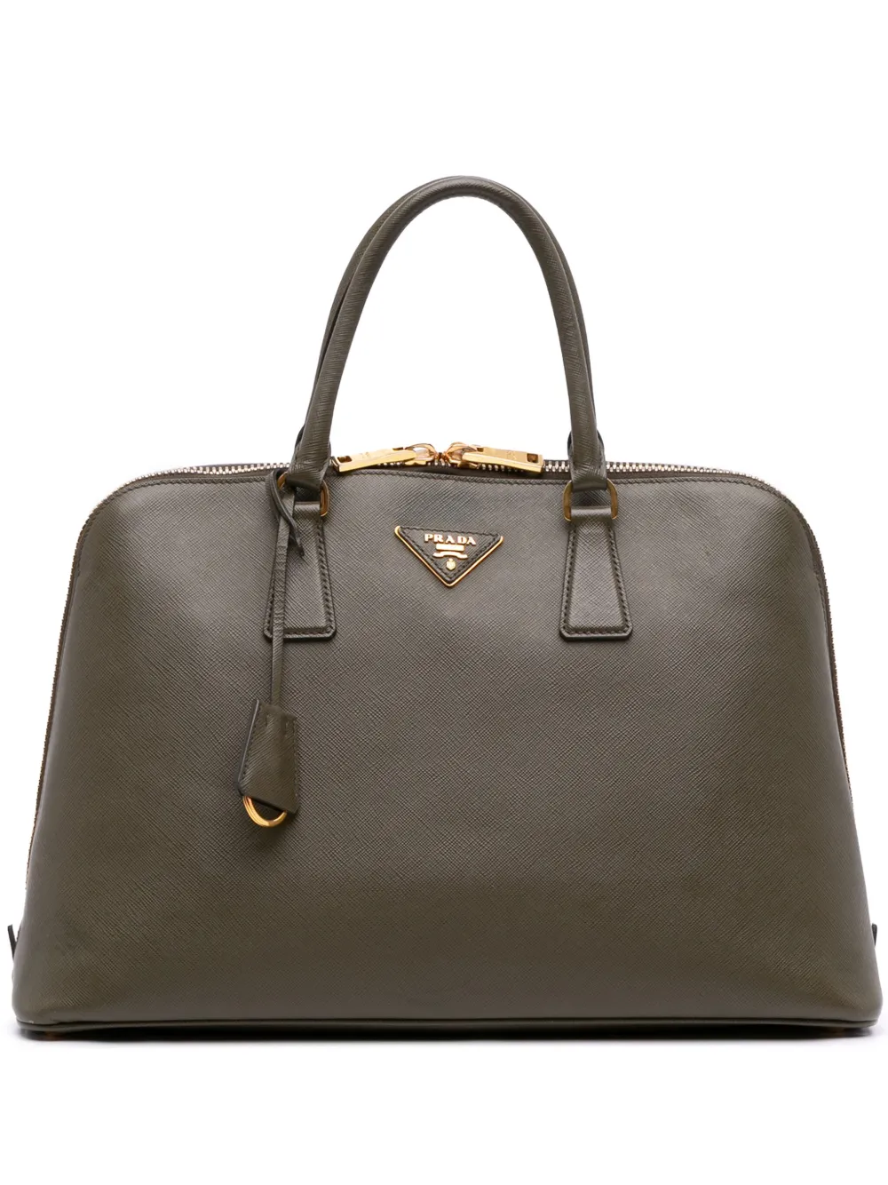 Prada Pre-Owned 2010-2025 Large Saffiano Lux Promenade satchel - ブラウン Prada Pre-Owned 2010-2025 Large Saffiano Lux Promenade satchel - ブラウン