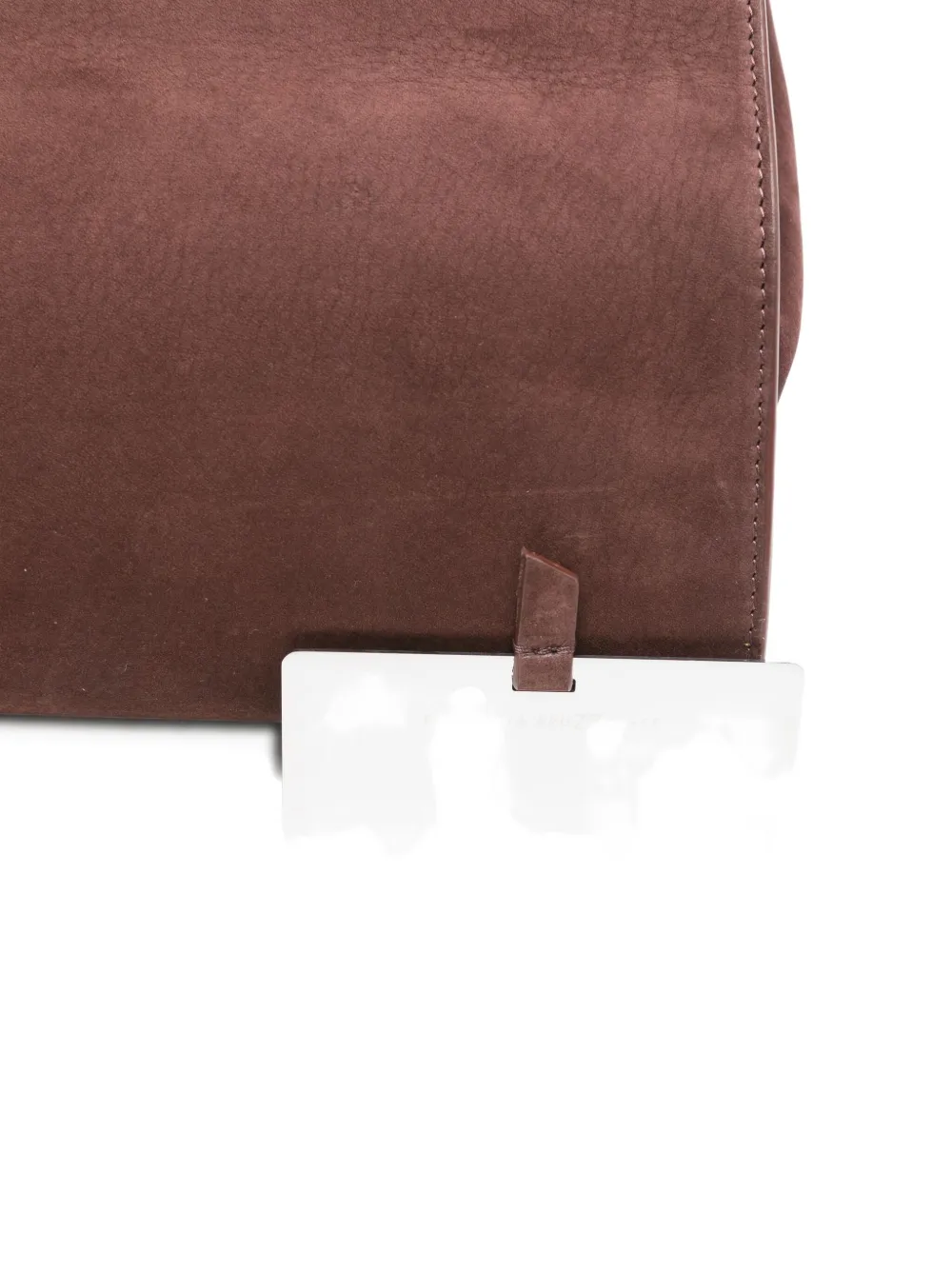 Benedetta Bruzziches Curved-top Suede Shoulder Bag In Brown