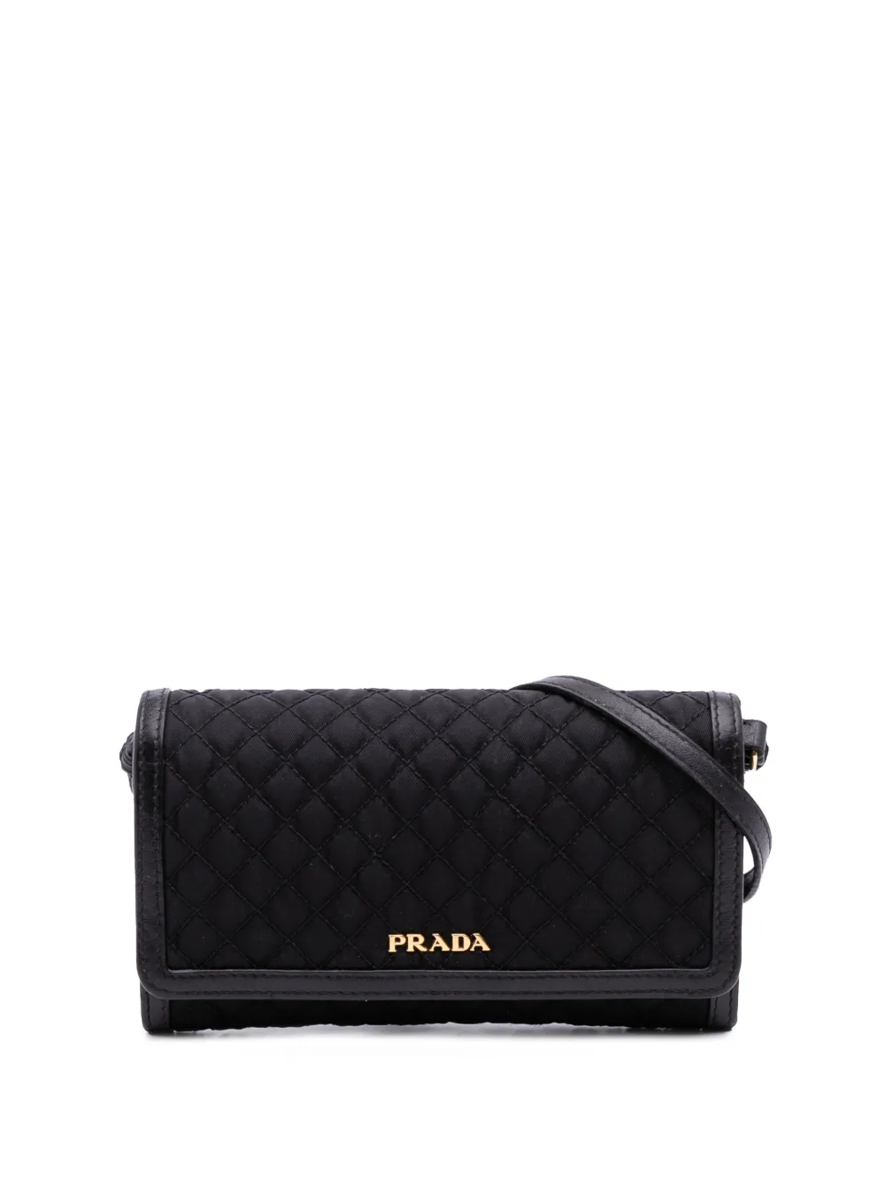 Prada Pre-Owned 2000-2025 Tessuto Impuntu Wallet on Strap crossbody Prada Pre-Owned 2000-2025 Tessuto Impuntu Wallet on Strap crossbody