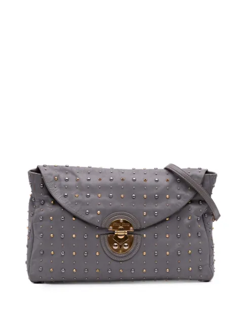Miu Miu Pre-Owned 2010-2025 Studded Soft Calf crossbody bag