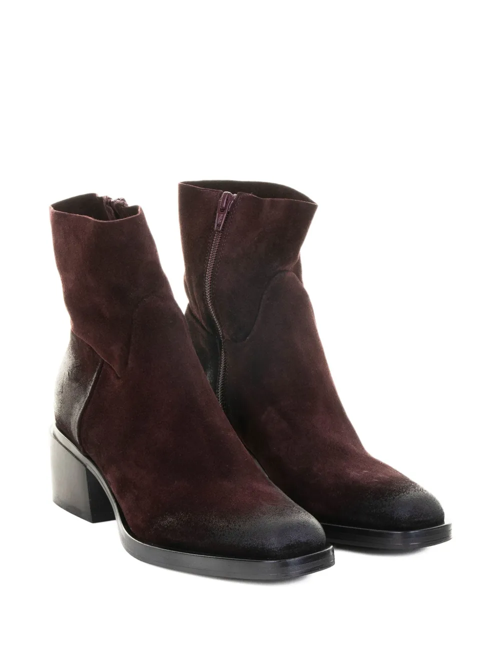 Elena Iachi 40mm suede block-heel boots Red