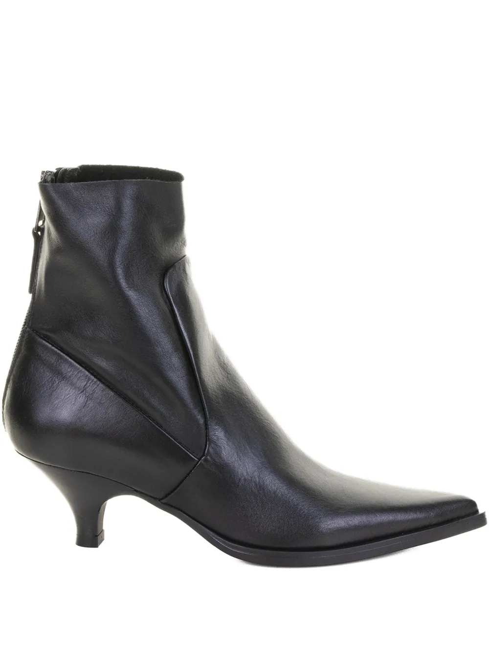 Elena Iachi 50mm zip-detail pointed-toe ankle boots - ブラック Elena Iachi 50mm zip-detail pointed-toe ankle boots - ブラック