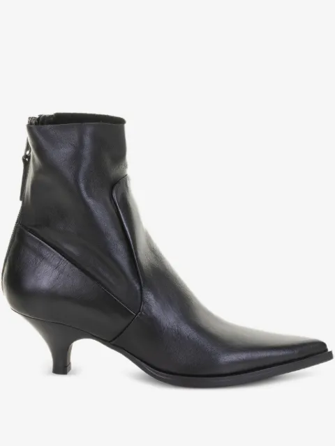 Elena Iachi 50mm zip-detail pointed-toe ankle boots