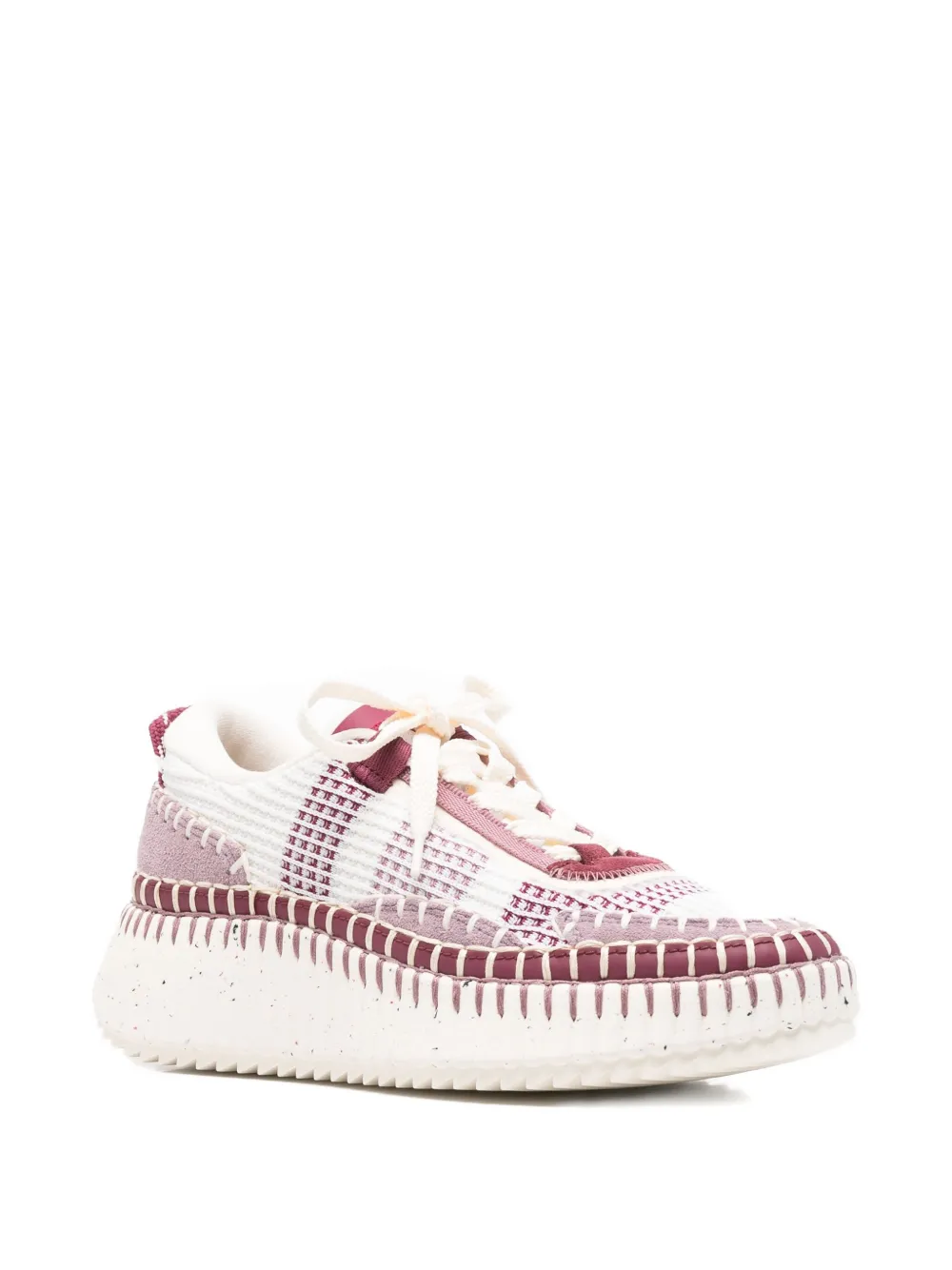 Chloé Nama lace-up sneakers Wit