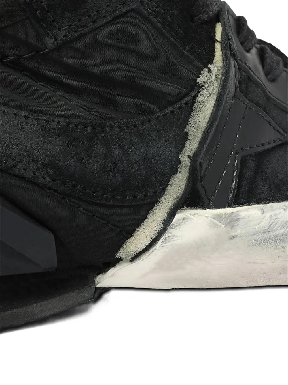 Paul Easterlin Lightning-strike Panel Sneakers In Black